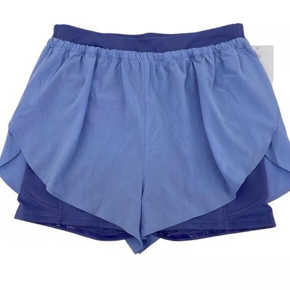 NWT Athleta Women's 2-in-1 "Mile Marker" Athletic Shorts. M. - Picture 3 of 9